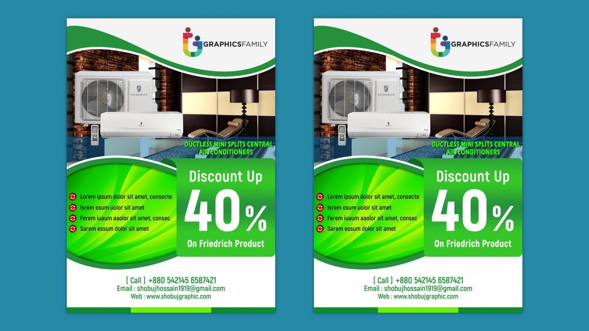 فایل قالب PSD تراکت بازاریابی مدرن - Modern Marketing Flyer PSD Template