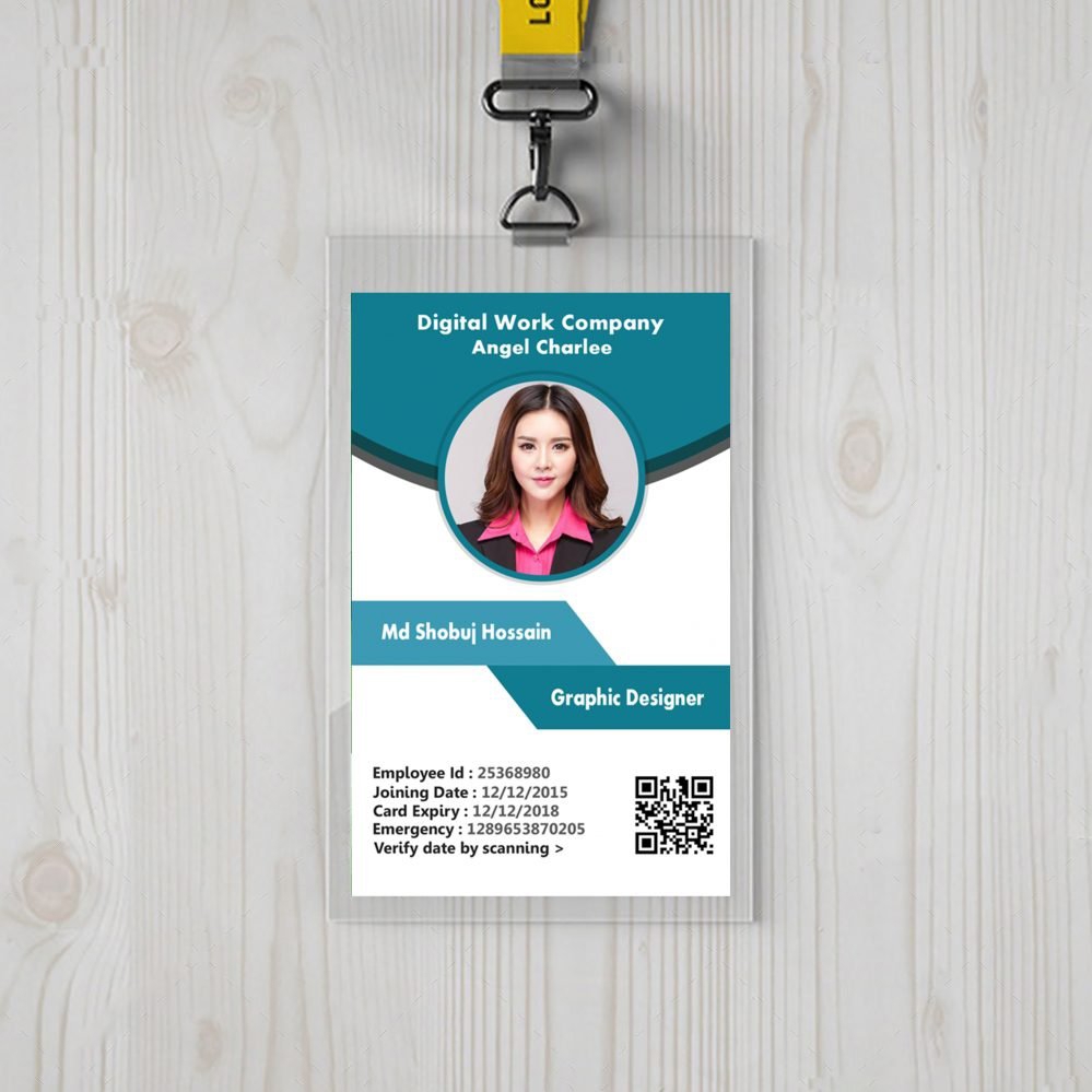 فایل طرح کارت شناسایی مدرن اداری PSD - Modern Office Id Card Design Psd