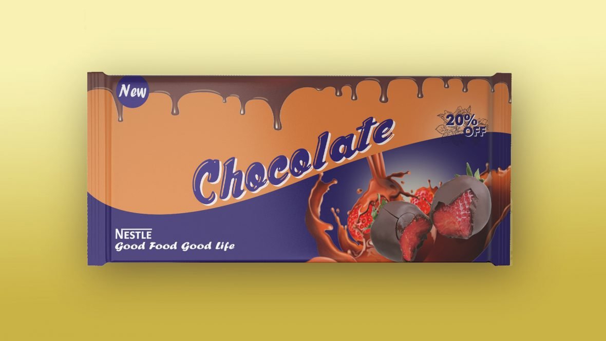 فایل طراحی بسته بندی مدرن برای قالب شکلات - Modern Packaging Design For Chocolate Template