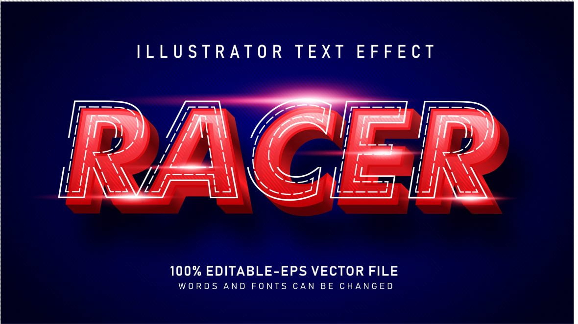 فایل افکت متن مسابقه‌ای مدرن - Modern Racing Text Effect