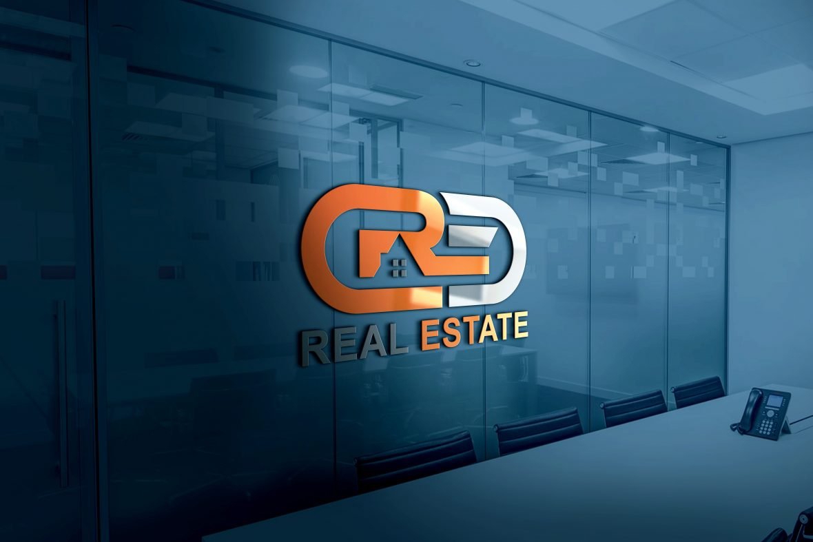 فایل طرح لایه باز لوگو و نماد شرکت املاک و مستغلات (PSD) - Modern Real Estate Company Logo Design PSD