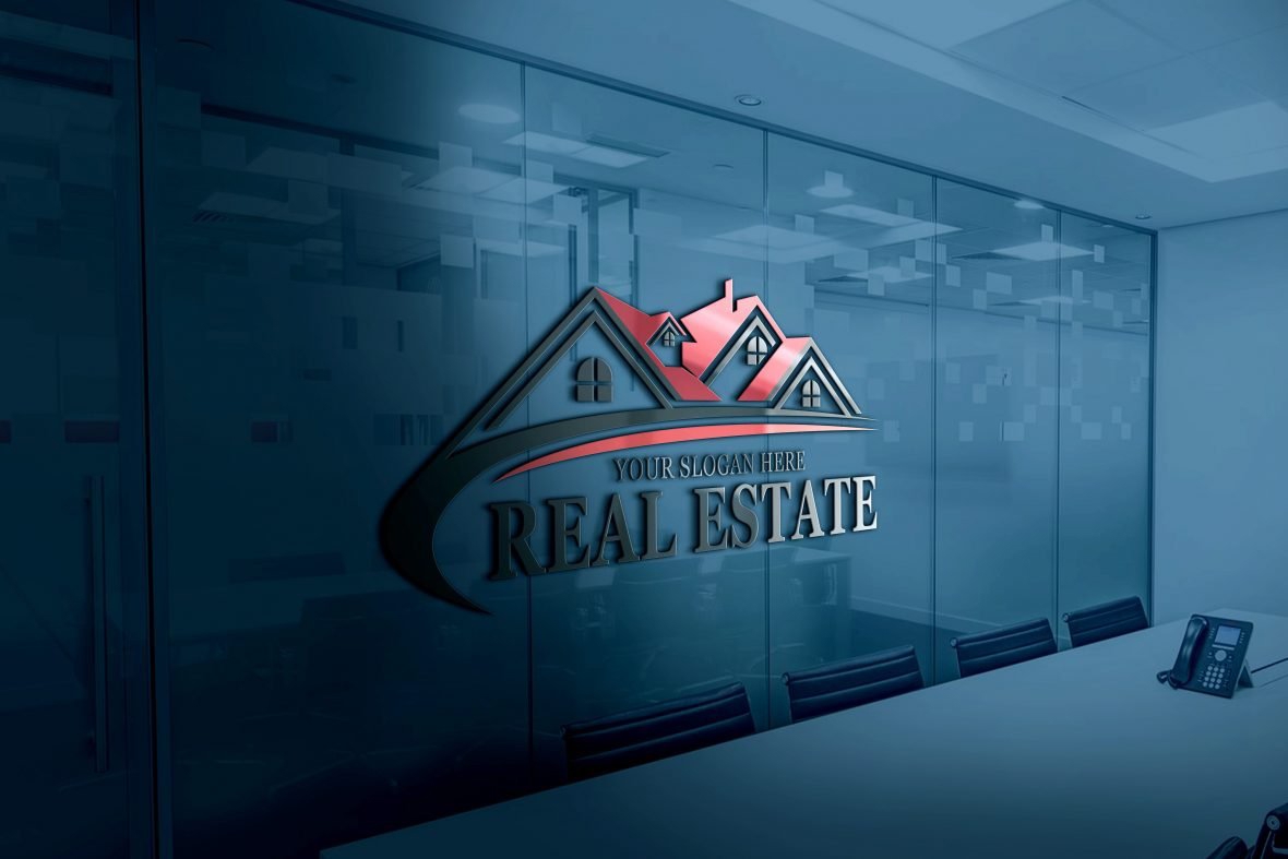 فایل قالب psd طراحی لوگو املاک مدرن - Modern Real Estate Logo Design psd Template