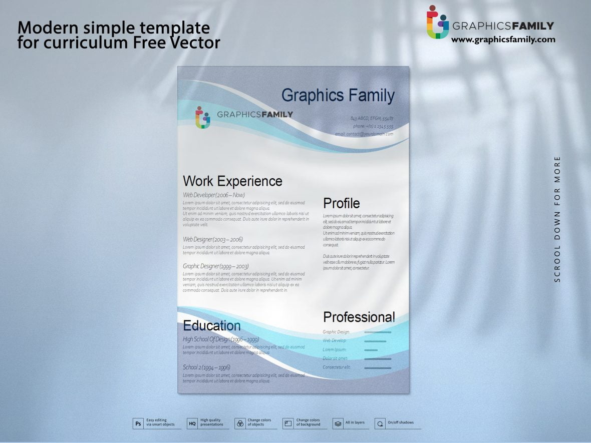 فایل الگوی ساده مدرن برای برنامه درسی - Modern simple template for curriculum