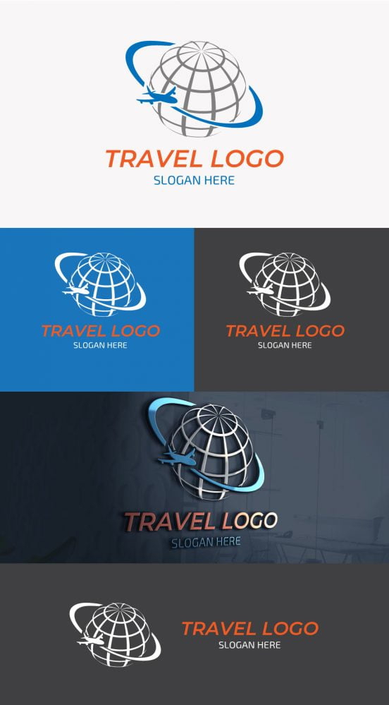 فایل الگوی طراحی لوگو مسافرتی مدرن - Modern Travel Logo Design Template