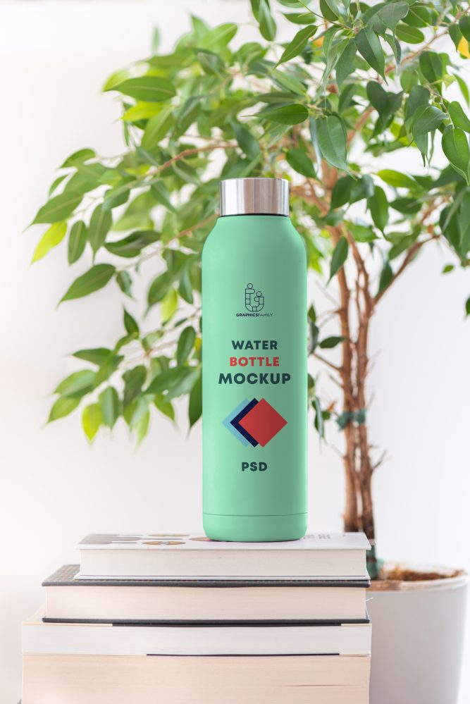 فایل ماکت بطری آب مدرن - Modern Water Bottle Mockup