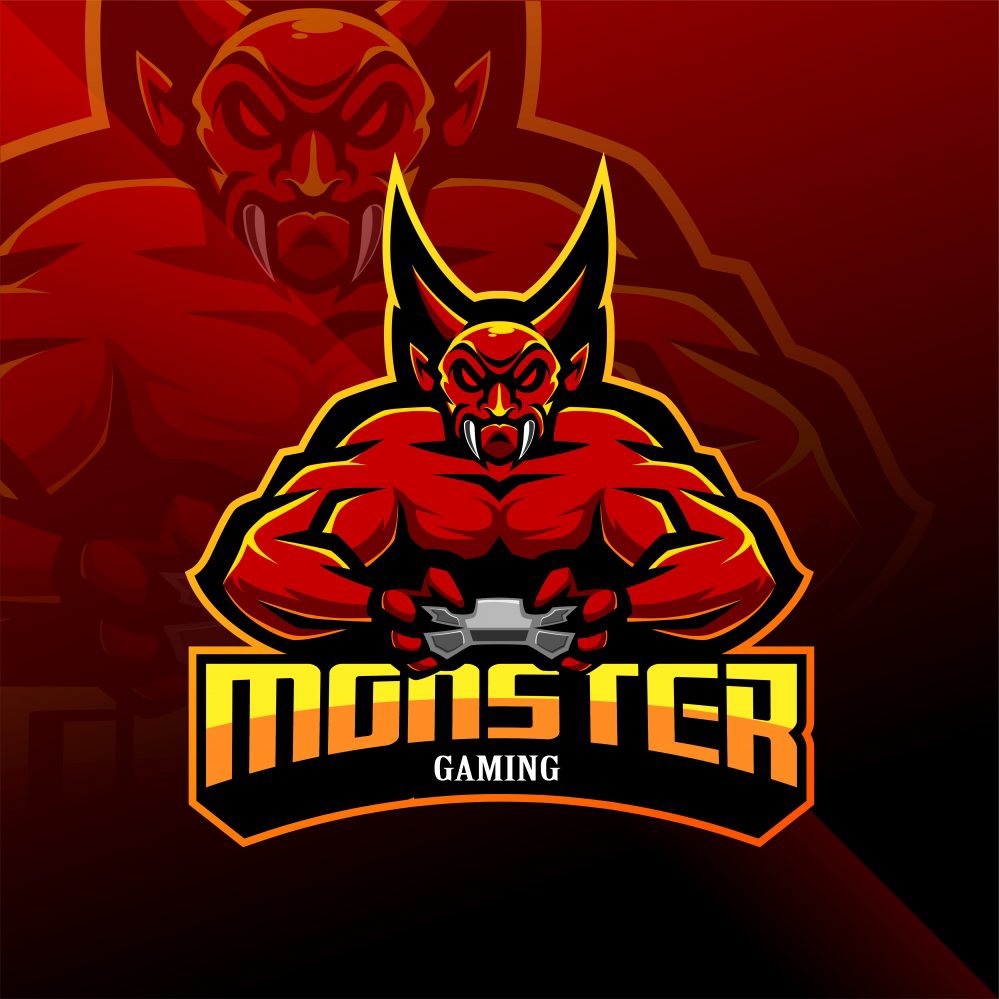 فایل لوگو ورزش‌های الکترونیکی مانستر گیمینگ - Monster Gaming Esports Logo