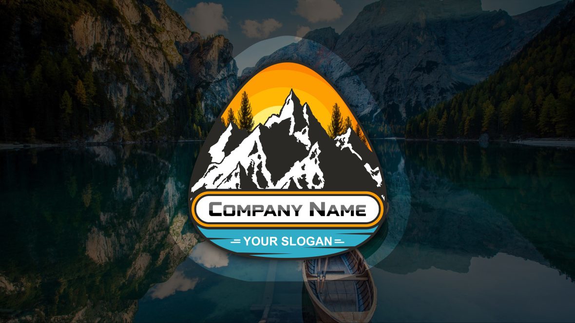 فایل طراحی لوگو کوهستان - Mountain Badge Logo Design