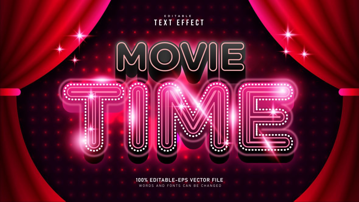فایل افکت متن زمان فیلم - Movie Time Text Style Effect