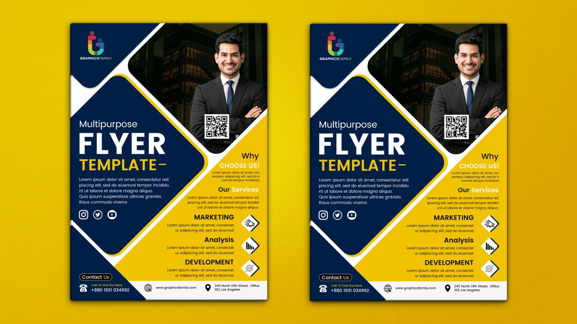 فایل الگوی بروشور چند منظوره - Multipurpose Flyer Template