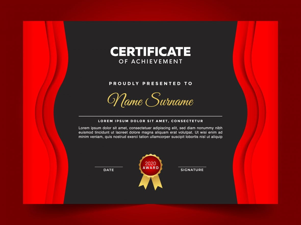 فایل طراحی قالب گواهینامه حرفه ای چند منظوره - Multipurpose Professional Certificate Template Design