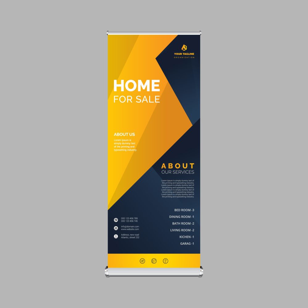 فایل الگوی بنر رول‌آپ چندمنظوره - Multipurpose Roll-up Banner Template