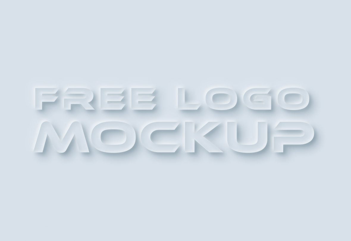 فایل موکاپ لوگو نئومورفیسم - Neumorphism Logo Mockup