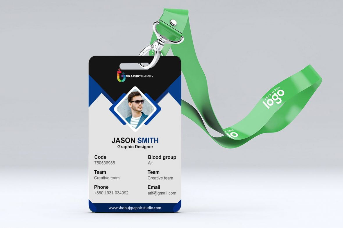 فایل دانلود طرح کارت شناسایی اداری psd - Office Id Card Design psd Download