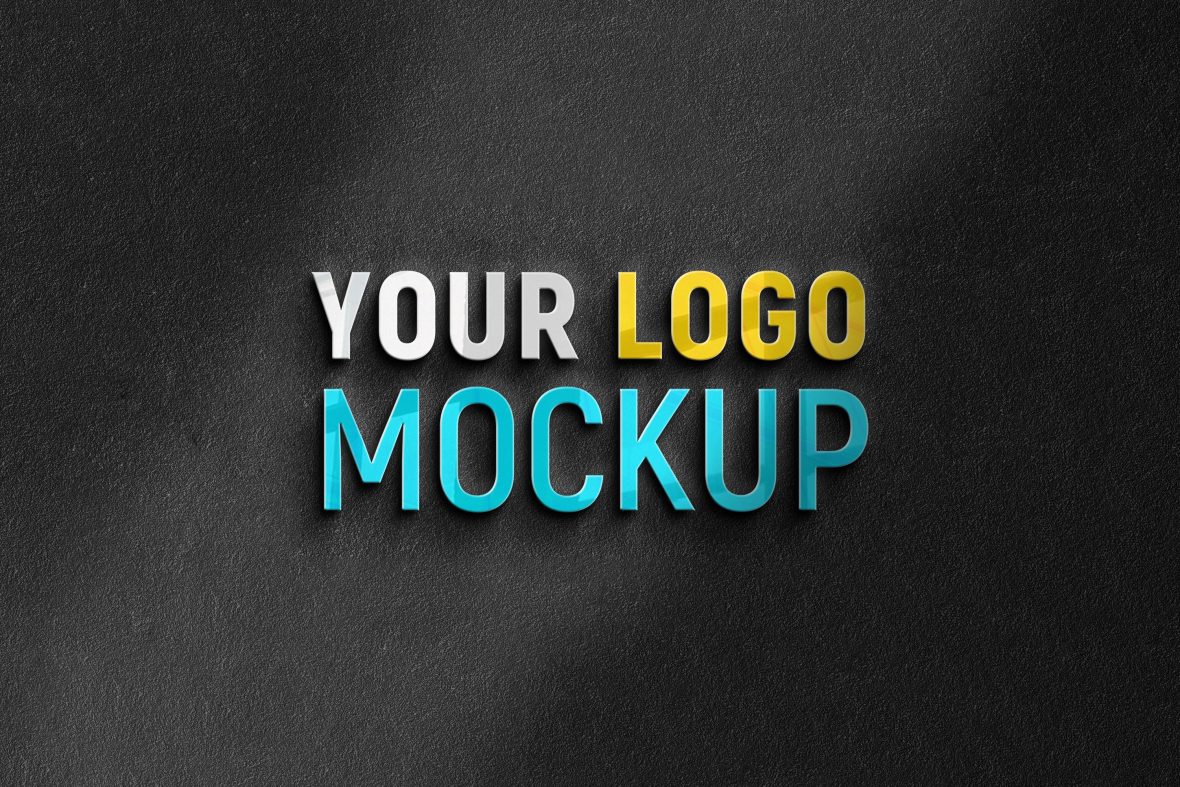 فایل موکاپ لوگو دیوار شیشه‌ای دفتر - Office Wall Glass Logo Mockup