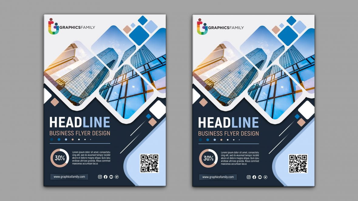فایل طرح لایه باز تراکت تجاری رسمی PSD - Official Business Flyer Design PSD