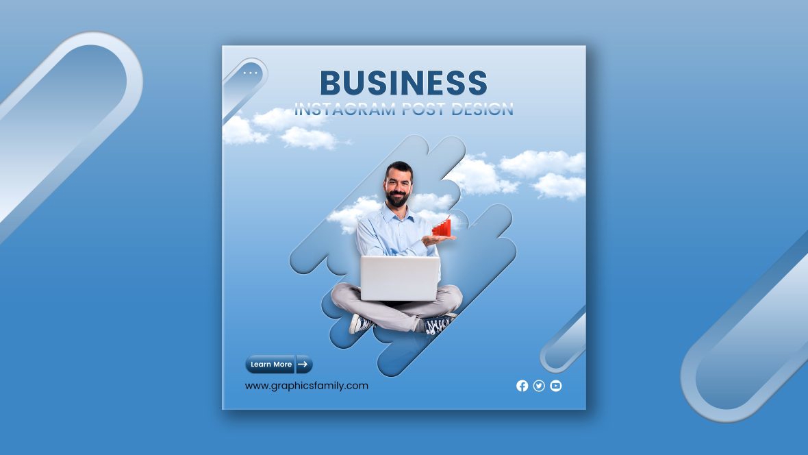 فایل طراحی پست اینستاگرام کسب و کار آنلاین - Online Business Instagram Post Design
