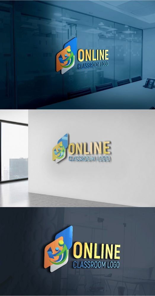 فایل طرح لایه باز لوگو کلاس آنلاین (PSD) - Online Class Logo Design PSD Template