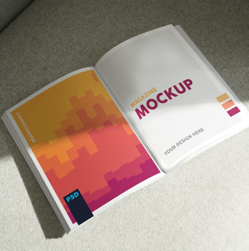 فایل ماکت مجله را باز کنید - Open Magazine Mockup