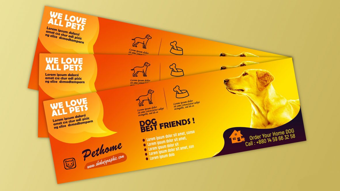 فایل قالب بنر وب Pethome با فرمت PSD - Pethome Web Banner Psd Template