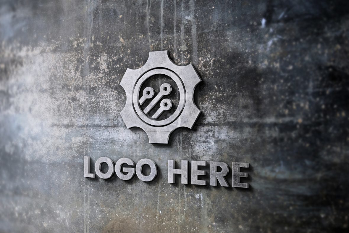 فایل موکاپ لوگو و تابلو سه بعدی واقع گرایانه - Photorealistic 3D logo and sign mockup