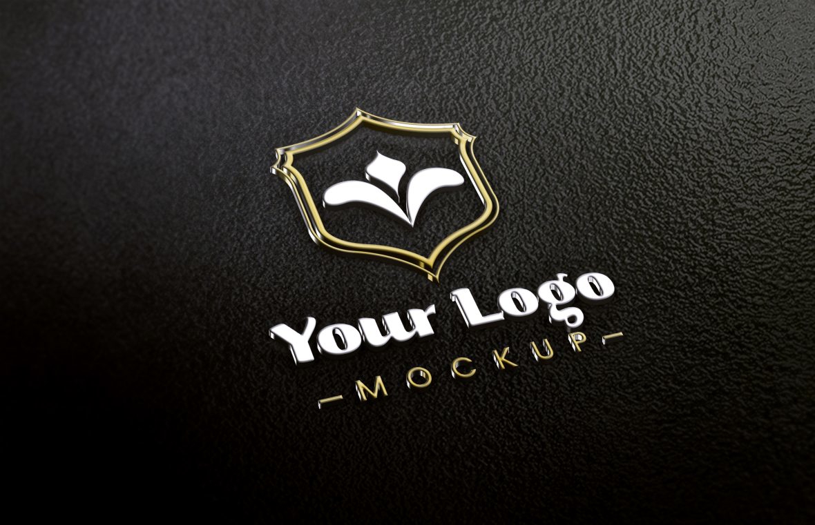 فایل موکاپ لوگوی فویل فتورئالیستی - Photorealistic Foil Logo Mockup