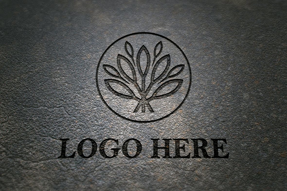فایل موکاپ لوگو سه بعدی برش لیزری صاف و واقع‌گرایانه - Photorealistic Smooth Laser Cut 3D Logo Mockup