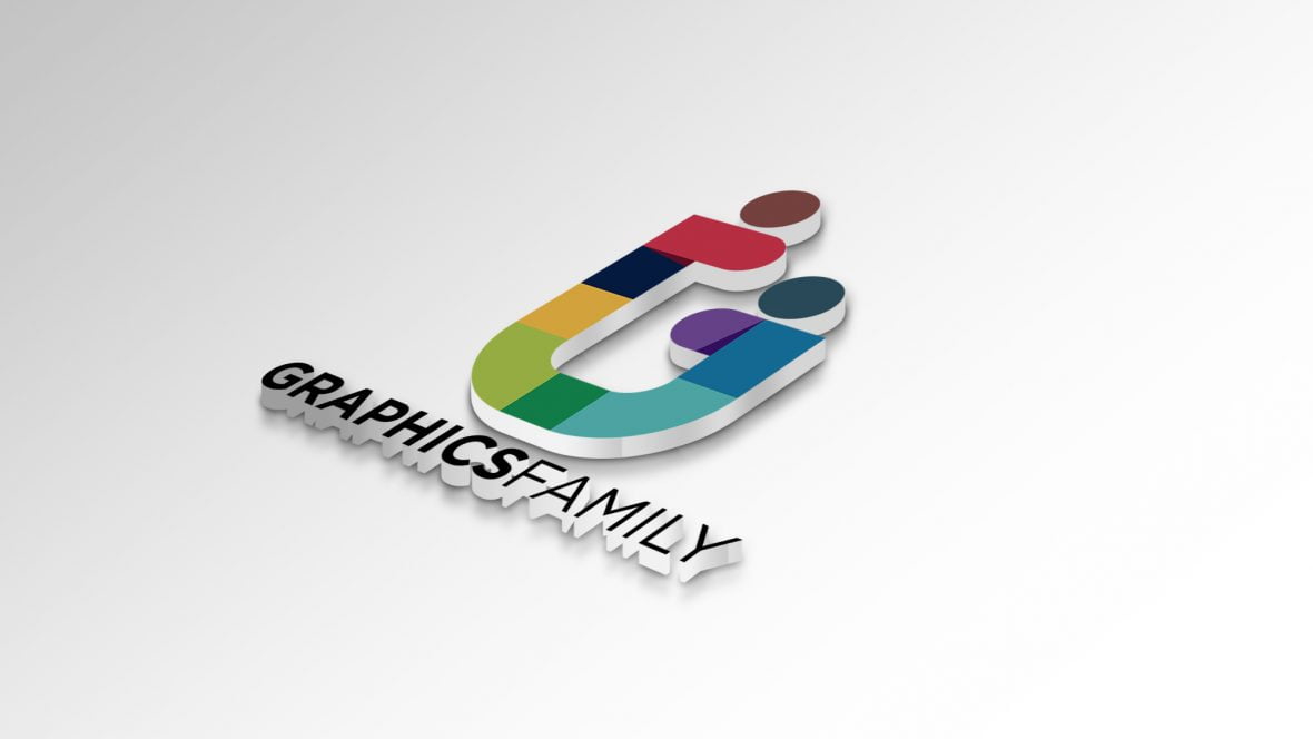 فایل طراحی لوگو سه بعدی فتوشاپ - Photoshop 3D Logo Mockup Design
