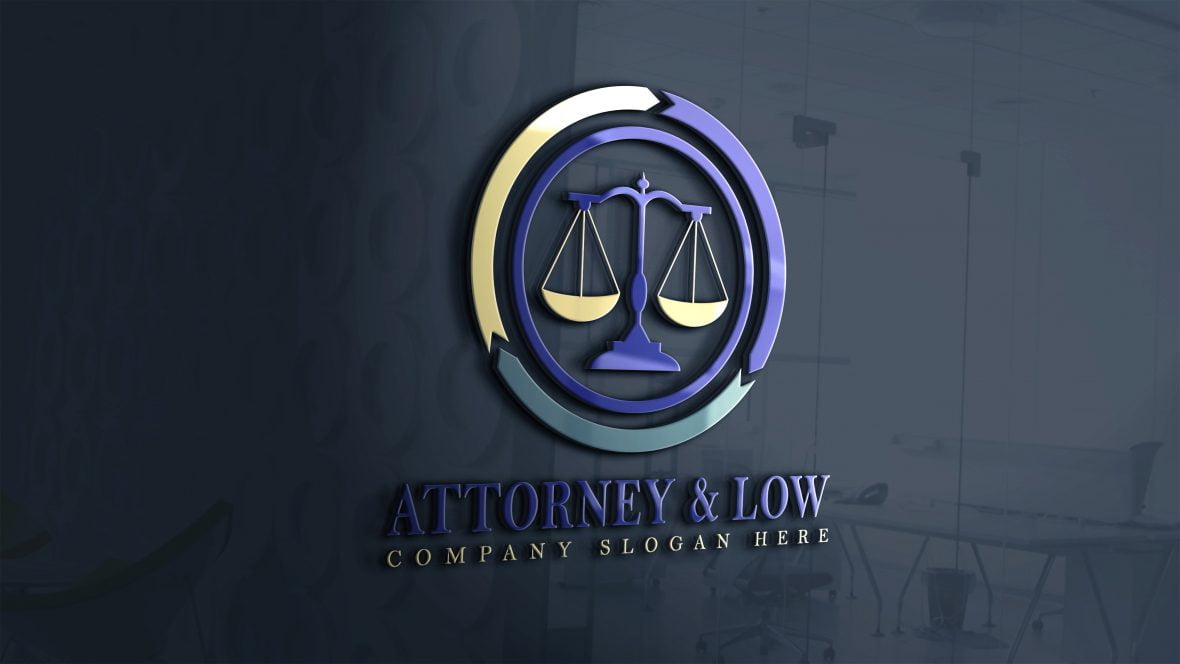 فایل قالب فتوشاپ طراحی لوگو وکیل و قانون - Photoshop Attorney & Law Logo Design Template