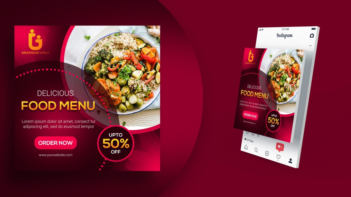 فایل الگوی طراحی پوستر رسانه‌های اجتماعی فتوشاپ - Photoshop Social Media Poster Design Template