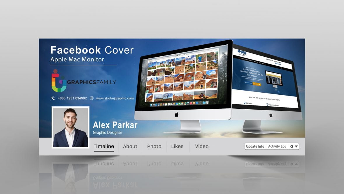 فایل فتوشاپ، بازاریابی وب، جلد فیسبوک - Photoshop Web Marketing Facebook Cover