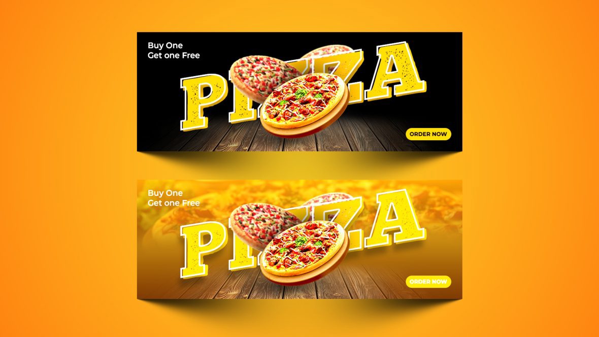 فایل طراحی کاور فیسبوک رستوران پیتزا - Pizza Restaurant Facebook Cover Design