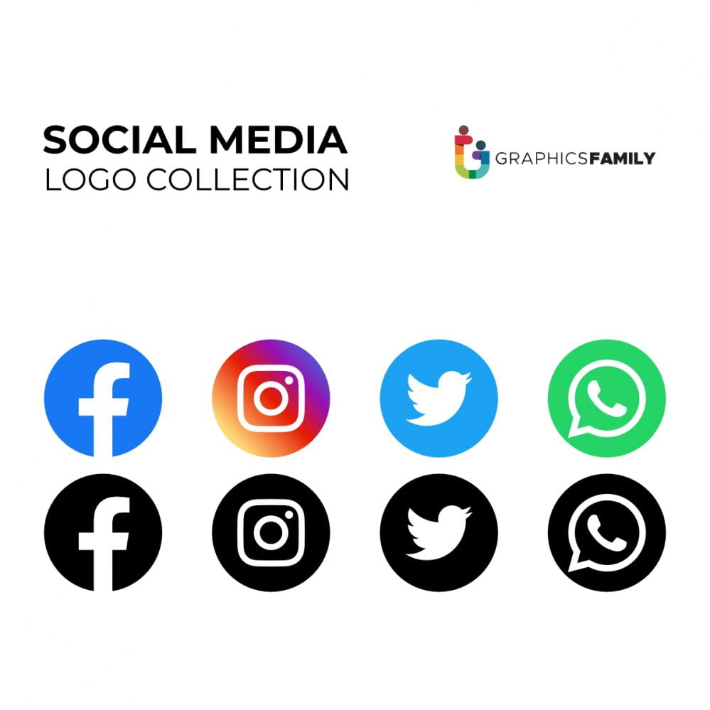 فایل مجموعه لوگوهای محبوب رسانه‌های اجتماعی - Popular Social Media Logo Collection