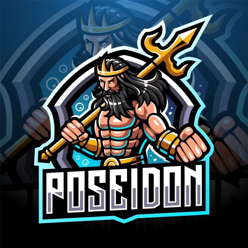 فایل لوگوی طلسم پوزیدون - Poseidon Mascot Logo