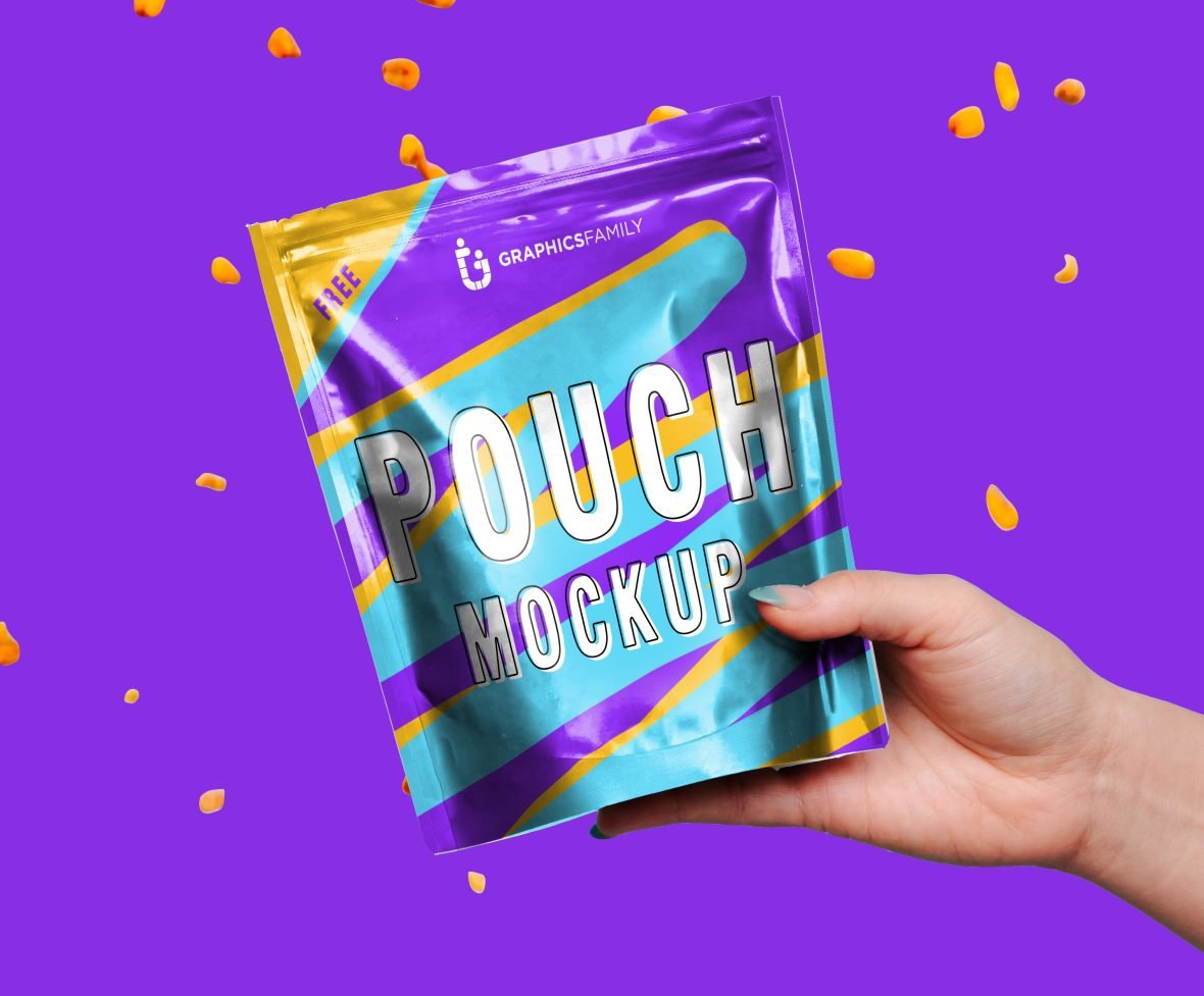 فایل ماکت طراحی کیسه - Pouch Design Mockup