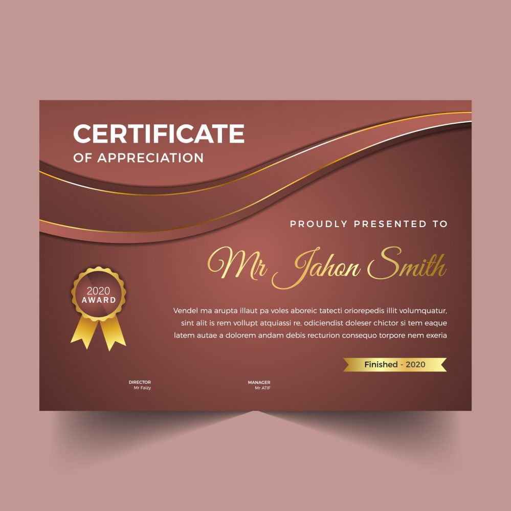 فایل الگوی گواهی کسب و کار حرفه ای - Professional Business Certificate Template