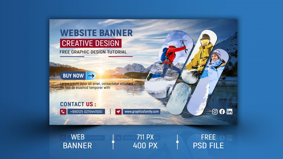 فایل طراحی بنر وب سایت حرفه ای قابل ویرایش - Professional Editable Website Banner Design