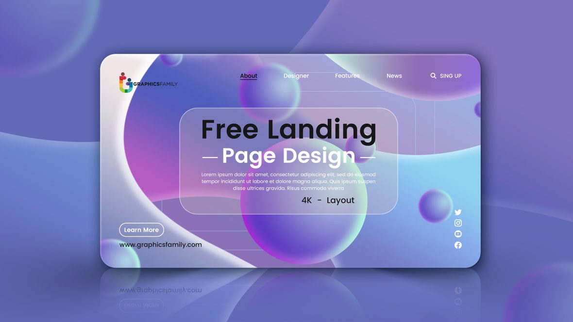 فایل طراحی حرفه‌ای صفحه فرود - Professional Landing Page Design