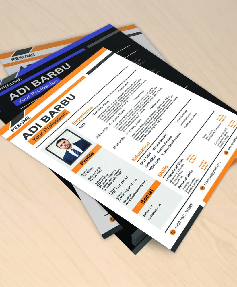فایل رزومه حرفه‌ای CV - Professional Resume CV