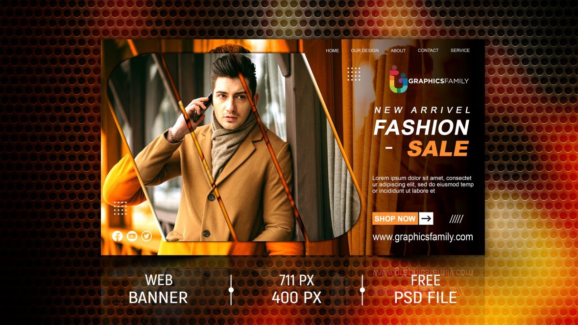 فایل طراحی بنر فروش حرفه‌ای شبکه‌های اجتماعی - Professional Social Media Sale Banner Design