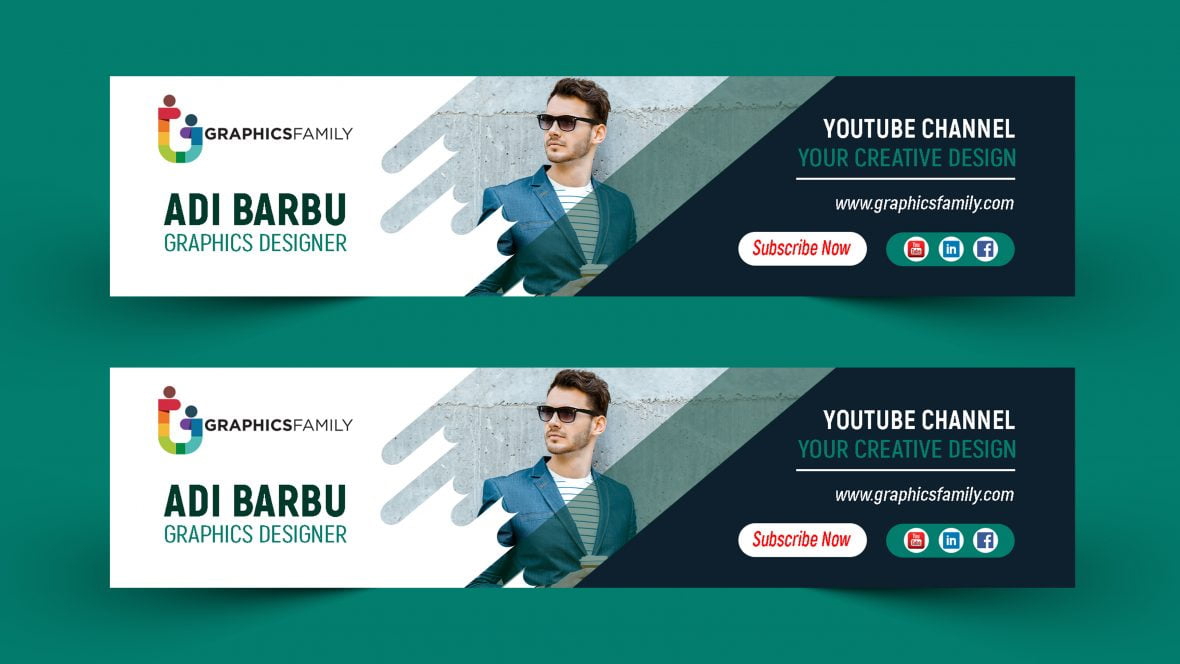 فایل دانلود قالب هنری کانال یوتیوب حرفه‌ای - Professional YouTube Channel Art Template Download