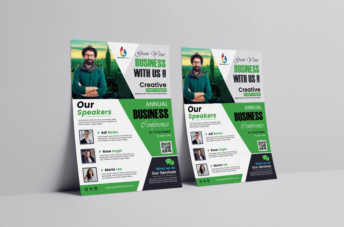فایل قالب بروشور کنفرانس تجاری شرکتی PSD - PSD Corporate Business Conference Flyer Template