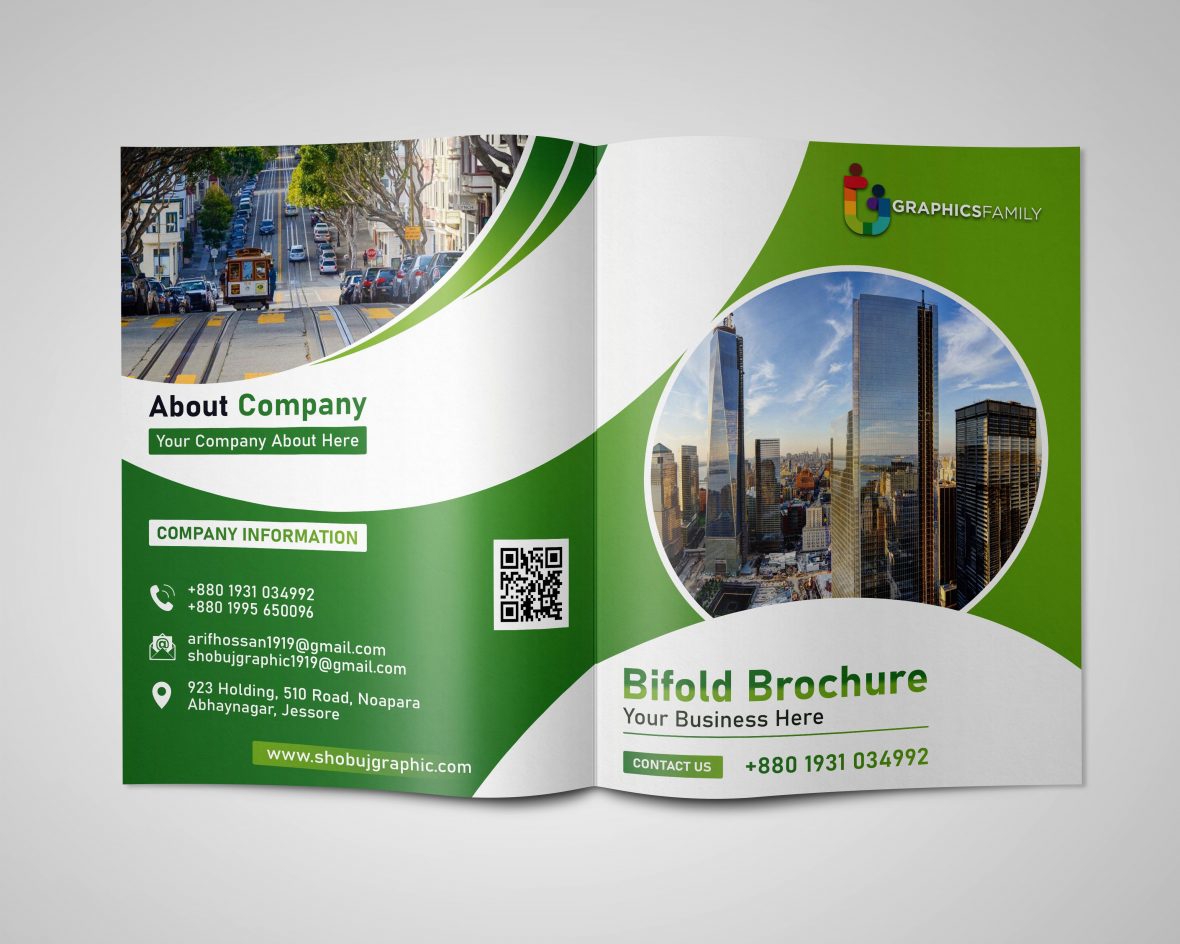 فایل قالب بروشور خلاقانه دو لت PSD - PSD Creative Bi-Fold Brochure Template
