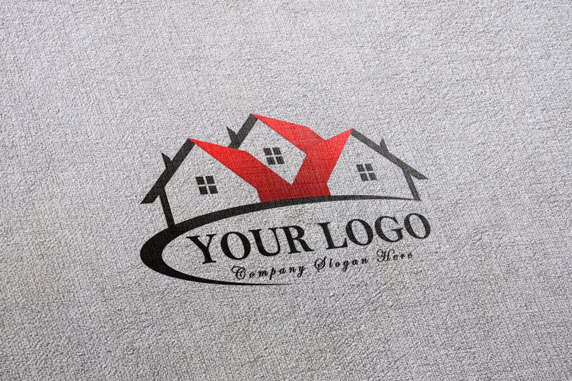 فایل موکاپ لوگو پارچه سفید PSD واقع‌گرایانه - PSD white fabric mockup logo realistic