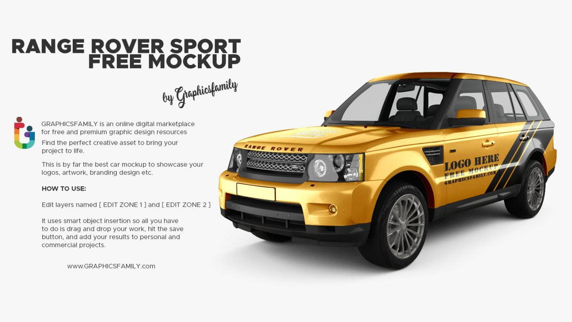 فایل ماکت رنج روور اسپرت - Range Rover Sport Mockup
