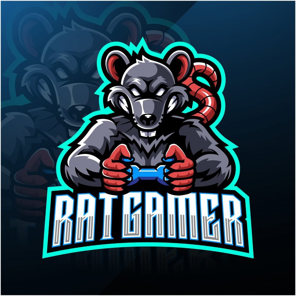 فایل لوگوی نماد ورزش‌های الکترونیکی Rat Gamer - Rat Gamer Esports Mascot Logo