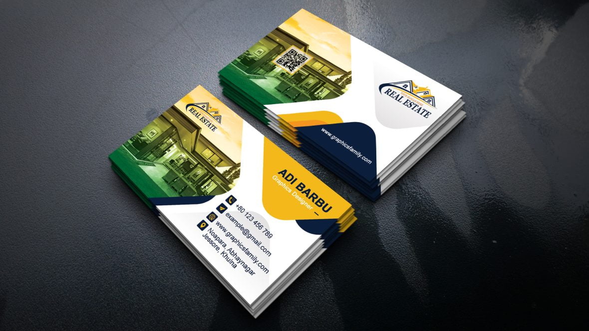 فایل طراحی کارت ویزیت مشاور املاک - Real Estate Agent Business Card Design