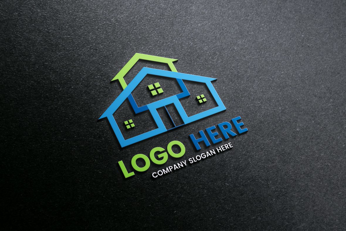 فایل موکاپ لوگو سه بعدی واقع گرایانه با کاغذ سیاه - Realistic 3D Logo Mockup With Black Paper
