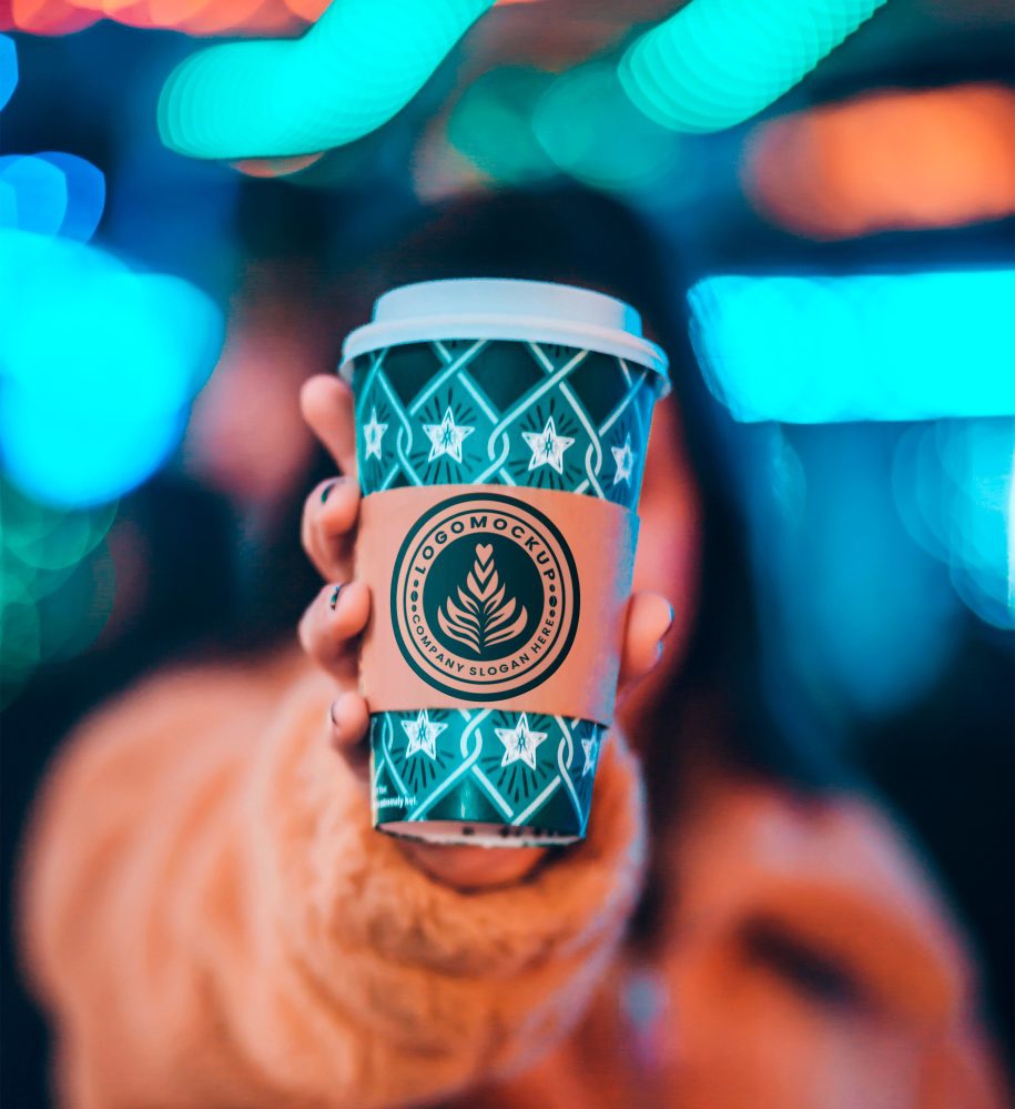 فایل موکاپ فنجان قهوه واقع‌گرایانه - Realistic Coffee Cup Mockup