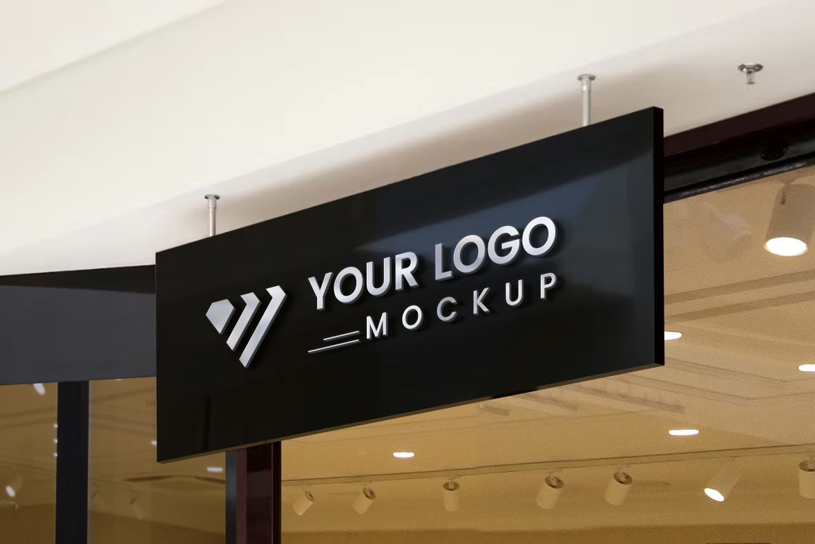 فایل موکاپ لوگو سه بعدی پذیرش PSD - Reception 3D Logo PSD Mockup