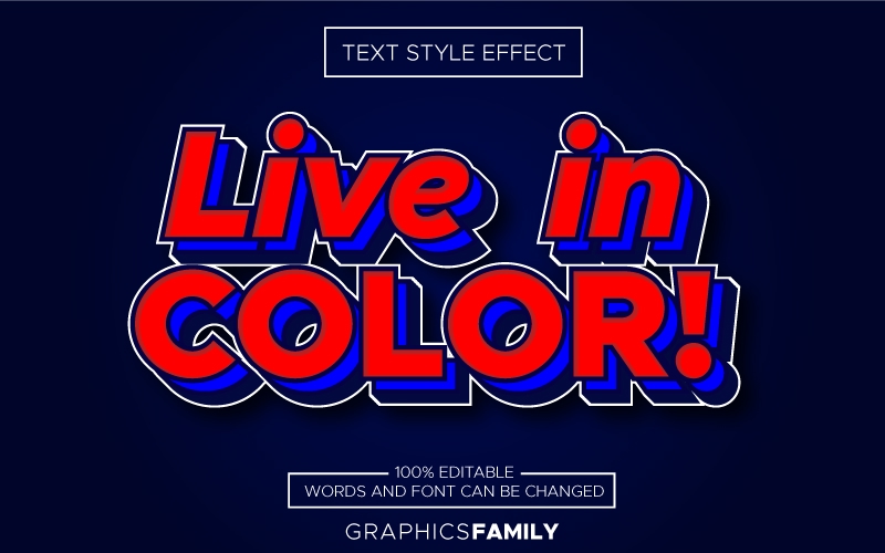 فایل افکت متن پررنگ قرمز و آبی - Red and Blue Bold Text Effect